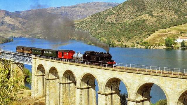 Vale do Douro a Peso da Régua de comboio